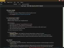 Tablet Screenshot of calculla.pl
